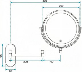 Огледало LED Glow Black