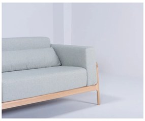 Синьо-сив диван с конструкция от дъбова дървесина , 240 cm Fawn - Gazzda