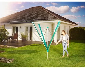 Градинска сушилня за дрехи в сребрист цвят 60 m Linomatic 600 Deluxe Cover – LEIFHEIT