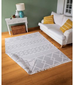 Памучен килим в бяло и сиво , 160 x 230 cm Duo - Oyo home