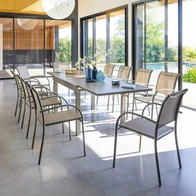 Градински стол Hesperide Piazza, Тъмносив