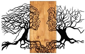 Дървена и метална декорация за стена 92x58 cm Tutku - Wallity