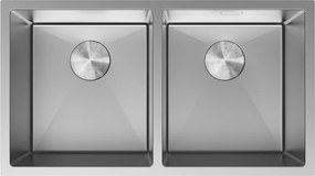 Mexen Binox неръждаема мивка с две отделения 800 x 450 мм, инокс - 6421802000-01