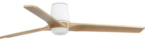 FARO 33838WT-1TW-LED Димируем вентилатор HEYWOODTUBL 10W/230V бор/бял Ø 132 см WT + д.у.