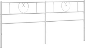 355549 vidaXL Метална резервна табла за легло, бяла, 193 см