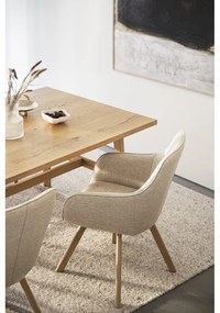 Трапезна маса от декор от дъб в естествен цвят 100x220 cm Plainfield – Rowico