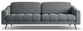 Сив кадифен диван 238 cm Nalu – Makamii