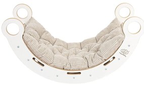 Бяла/бежова люлка от масивен бор 39x75x38 cm Montessori – Meowbaby