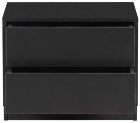 Черна модулна телевизионна масичка от борова дървесина 50x40 cm Finca - WOOOD