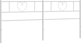 355548 vidaXL Метална резервна табла за легло, бяла, 180 см