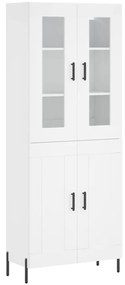 3198345 vidaXL Висок шкаф, бял, 69,5x34x180 см, инженерно дърво