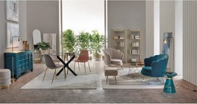 Стоманена библиотека в златист цвят 68x172,5x28 cm Elenor – Bizzotto