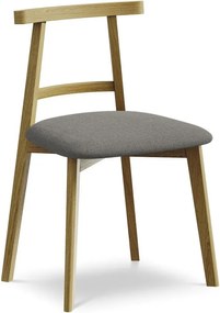 Сив трапезен стол от масивна дървесина Ohelo – Makamii