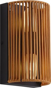 Japandi стенна лампа оранжева с черна IP44 - Jayla