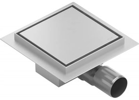 Mexen Flat подови вграден квадрат 12 x 12 см, хром - 1010012