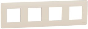 SE Лицева рамка 4х цвят Крем Unica Studio  - NU200844