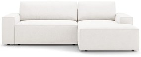 Бял разтегателен ъглов диван от букле (десен ъгъл) Jodie – Micadoni Home