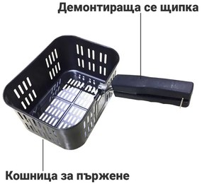 Мултифункционална фурна с горещ въздух ZEPHYR ZP 1980 AO PRO С ПОДАРЪК СПРЕЙ ЗА ОЛИО, 1500W, 12 литра, 8 приставки, 10 функции, Черен