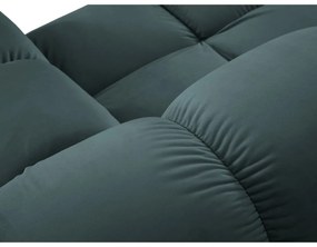 Ъглов диван от кадифе в цвят бензин (десен ъгъл) Bellis - Micadoni Home