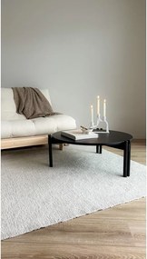 Черна кръгла масичка за кафе от масивен бор ø 80 cm Sticks – Karup Design