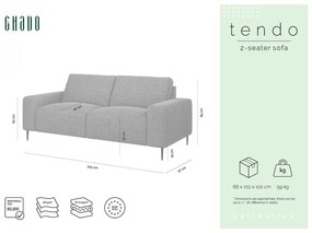 Сив диван Tendo - Ghado
