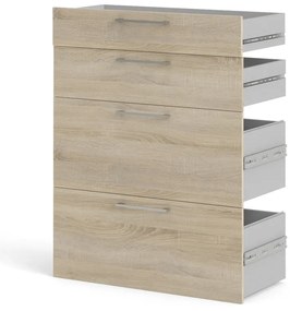 Компонент - чекмеджета от дъбов декор в естествен цвят 84x105 cm Prima – Tvilum