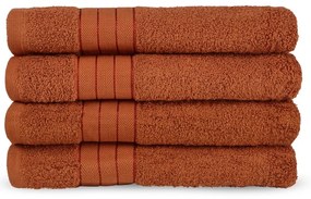 Памучни кърпи в комплект от 4 бр. от тери тухлен 50x100 cm – Good Morning