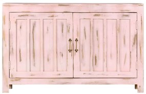 247764 vidaXL Сайдборд, светлорозов, 110x35x70 см, мангово дърво масив
