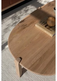 Масичка за кафе от масивен дъб в естествен цвят 80x150 cm Kulin – Gazzda