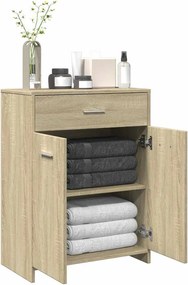 849645 vidaXL Шкаф за баня, дъб сонома, 60x33x80 см, инженерно дърво
