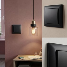 Единичен Ключ с Рамка OSTE JNH006-W BLACK