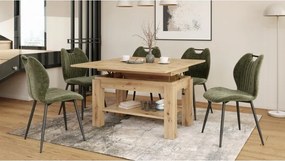 БРАВО Дъб Артисан - РАЗТЕГАТЕЛНА ХОЛНА МАСА С ПОВДИГАЩ МЕХАНИЗЪМ И С РАФТ