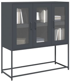 853406 vidaXL Бюфет, антрацит, 100,5x39x107 см, студеновалцувана стомана