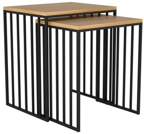 Eglo 424143 - Комплект от 2 странични масички TOZAWA, кафяво/черно