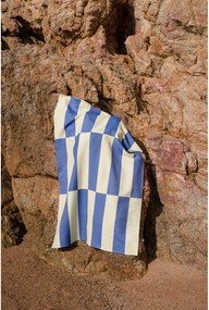 Светложълта/синя памучна плажна кърпа 100x160 cm Su – noo.ma