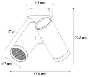 Дизайн спот златисто регулируем 2-light - Scopio Honey