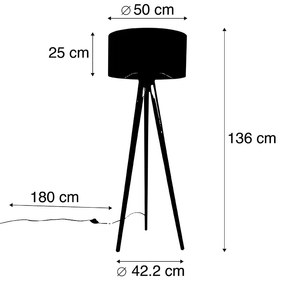 Модерен триножник за бяла подова лампа със сенки 50 cm - Статив Classic