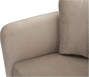 Кафяво-сиво кадифено кресло Kiev – Mauro Ferretti