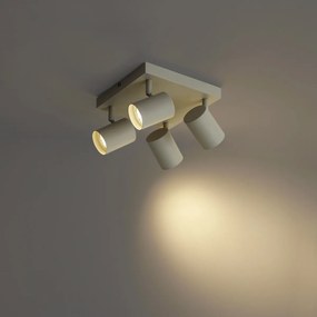 Модерен плафон бежов с 4 лампи, регулируем - Jeana