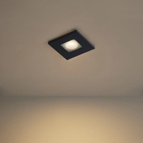 Комплект от 6 модерни вградени прожектора черни, въртящи се и накланящи се IP44 - Qure