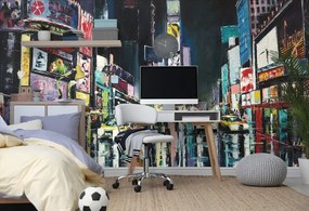 Самозалепващ тапет – Цветен Ню Йорк