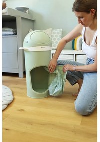 Зелено пластмасово кошче за пелени 25 l Whale – Kindsgut