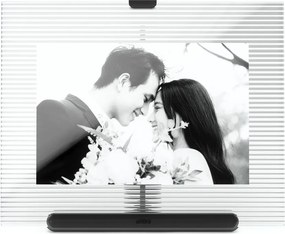 Черна стъклена стояща рамка 16x20 cm Flute – Umbra