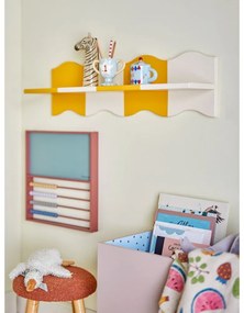 Жълт/бял детски рафт 80 cm Bubbi – Bloomingville Mini