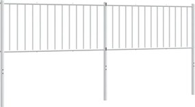 350969 vidaXL Метална резервна табла за легло, бяла, 200 см