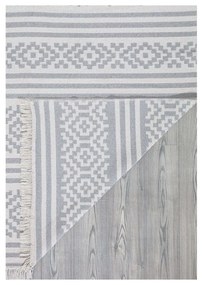 Сиво-бял памучен килим , 80 x 150 cm Duo - Oyo home
