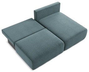 Тюркоазен разтегателен ъглов диван с място за съхранение (десен ъгъл) Kalena – Makamii