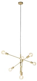 Интелигентна висяща лампа месинг 6-светлина с Wi-Fi G95 - Sydney