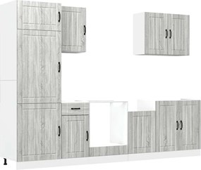 3314777 vidaXL Комплект кухненски шкафове от 7 части Lucca, инженерно дърво