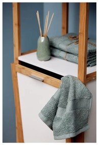 Бамбукова етажерка за баня в бял и естествен цвят 40x95 cm Finja - Wenko